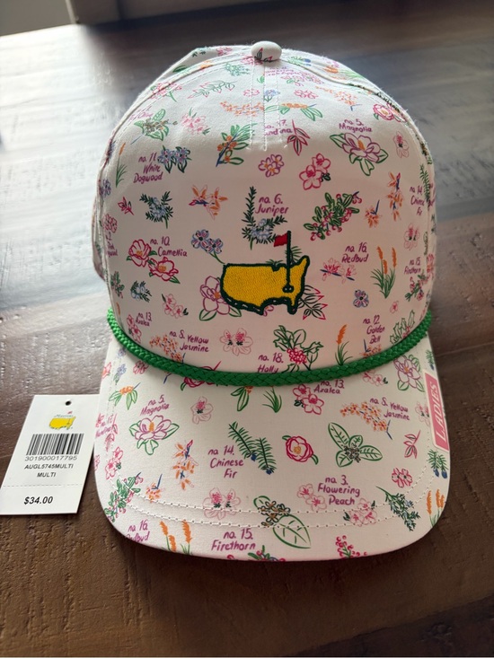 Masters Accessories - Masters Floral Pink & Green Augusta-Inspired Golf Hat
